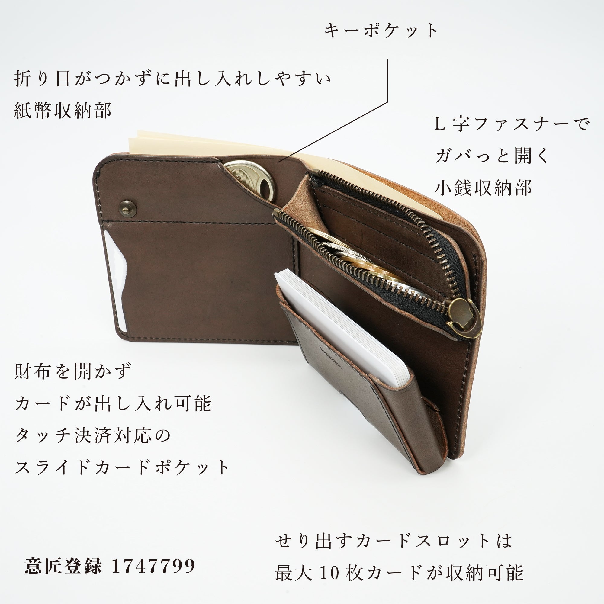 「中身を入れても薄さをキープ!」オールインワンの小さく薄い財布POKET /LISCIO®(ポケト / リスシオ)