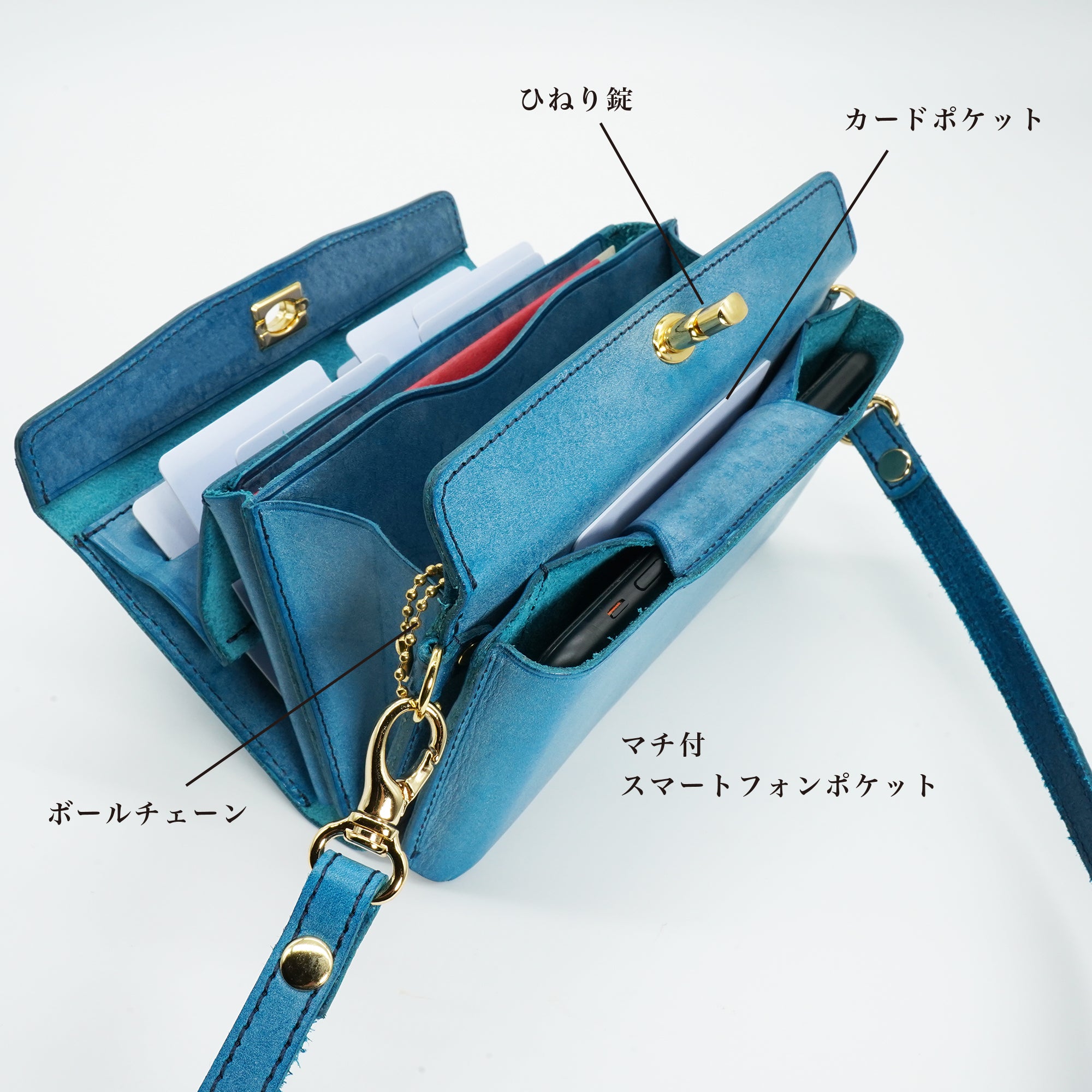 コンパクトにおでかけ!『1秒ショルダー®︎wallet』 秒でサクッと、片手だけでお支払い!スマホも入る!小さく速いお財布ショルダー