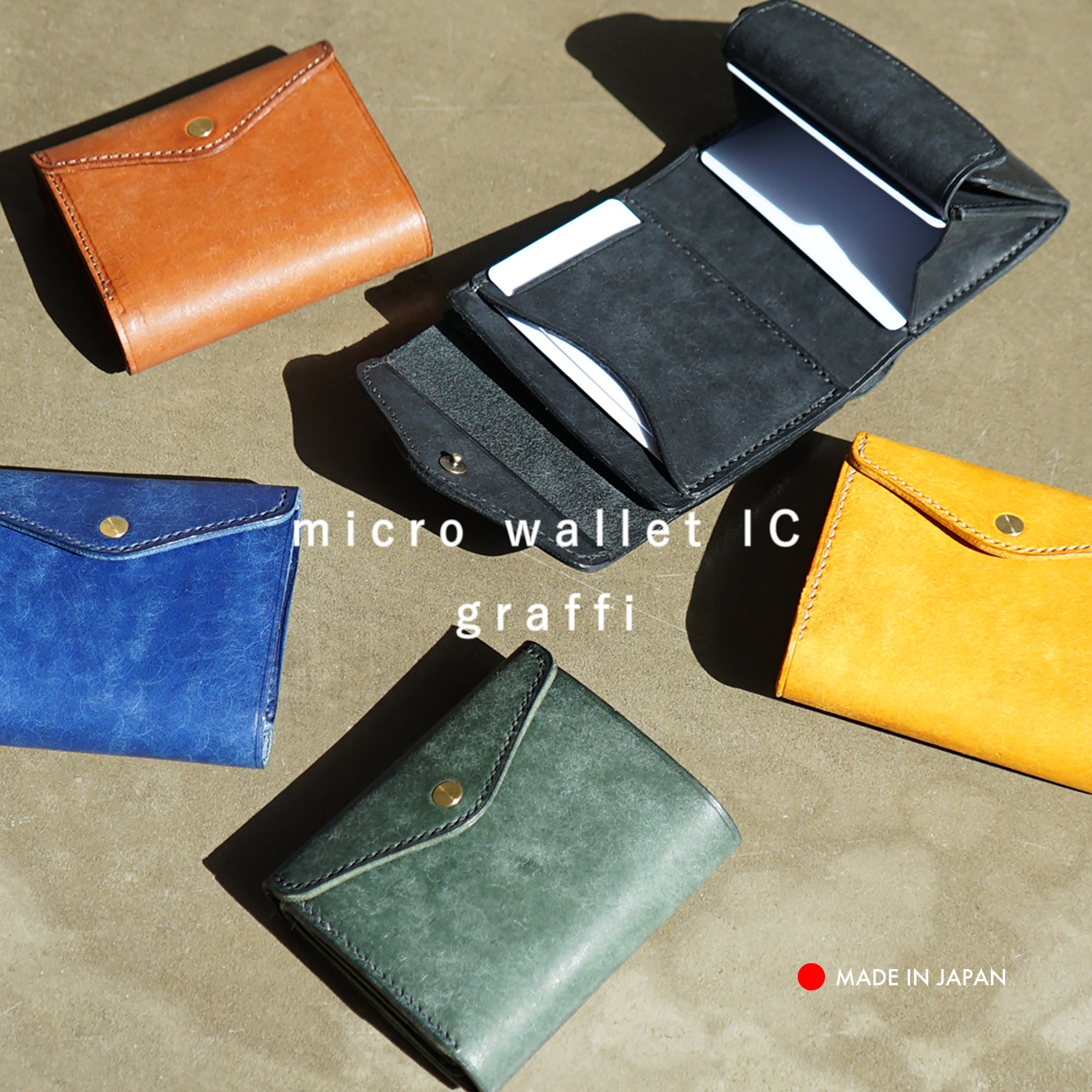 一瞬で開いて カードがスッと出しやすい micro wallet IC / graffi(マイクロウォレットIC / グラフィー)